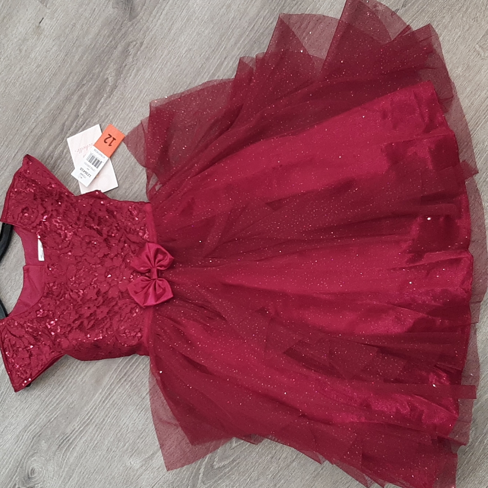 Jona Michelle Red Dress size 12 kids new w tags